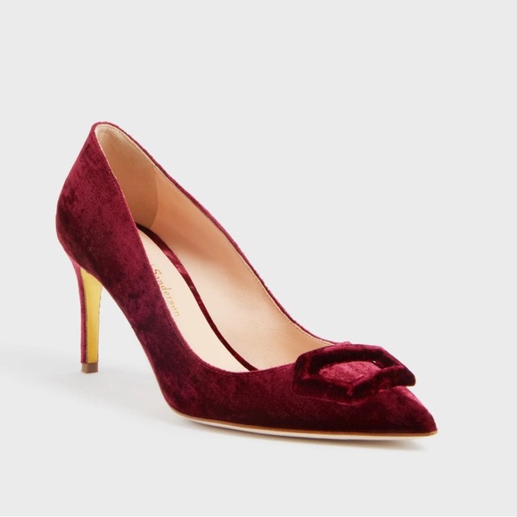RUPERT SANDERSON
Bordeaux Velvet New Nada Heels - Picture 5 of 7